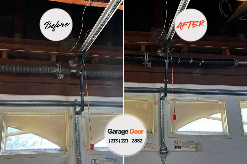 Before and after: garage door repair Moultrie County